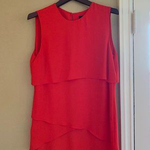 BCBG Medium Red High Low Top